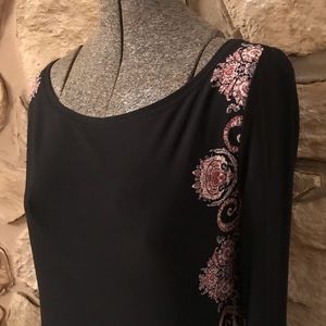 RACHEL-Rachel Roy body con ruched printed midi